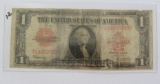 1923 $1 RED SEAL LEGAL TENDER ONE YEAR TYPE