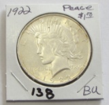 $1 1922 PEACE SILVER DOLLAR