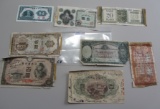 SHORT SNORTER LOT WWII FOREIGN BANKNOTES