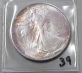 1986 American Silver Eagle - BU - Gorgeous Toning