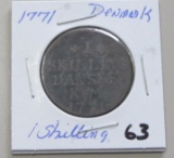 1771 Denmark 1 Shilling