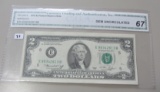 1976 $2 FR-1935-E Federal Reserve Note CGA Gem Unc 67