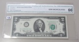 1976 $2 FR-1935-C Federal Reserve Note CGA Gem Unc 66