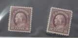 TWO US Scott Stamp #512, PERF 11, Hinged F/VF