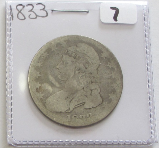 1833 CAPPED BUST HALF