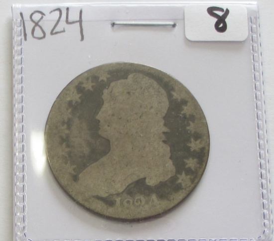 1824 BUST HALF