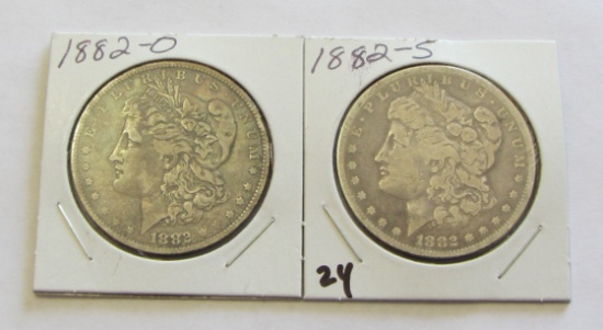 $1 1882-O 1882-S MORGANS