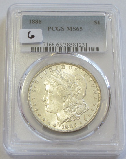 $1 1886 GEM MORGAN PCGS MS 65