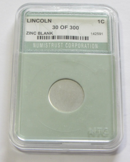 Lincoln zinc blank planchet