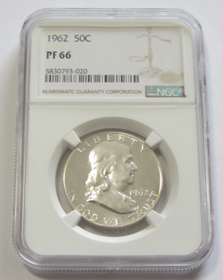 1962 proof Franklin NGC 66