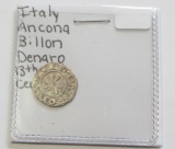 Silver 13th century Italy ancient coin