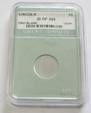 Lincoln zinc blank planchet