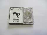.999 silver with informational