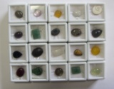 Lot of 20 various gemstones in plastic cases