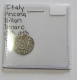 Ancient silver Italy coin 13th century