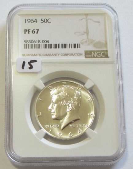 1964 KENNEDY HALF PROOF NGC 67