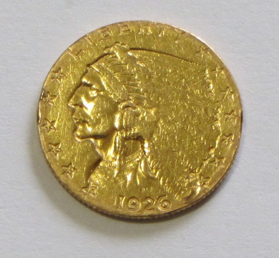 $2.5 1926 GOLD QUARTER INDIAN EAGLE