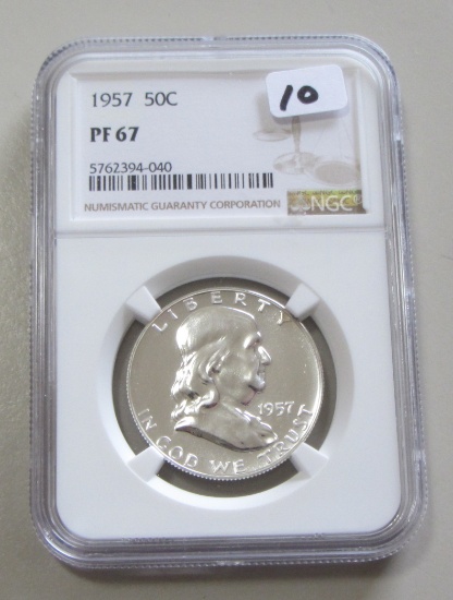 1957 PROOF FRANKLIN NGC 67