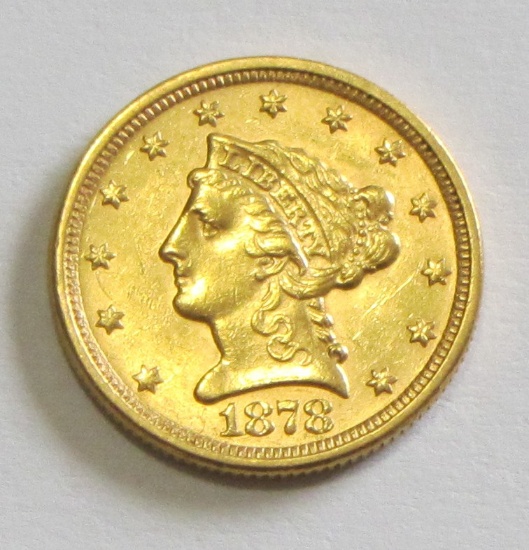 SHARP $2.5 GOLD QUARTER EAGLE 1878