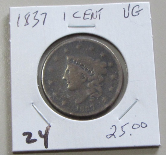 1837 LARGE CENT