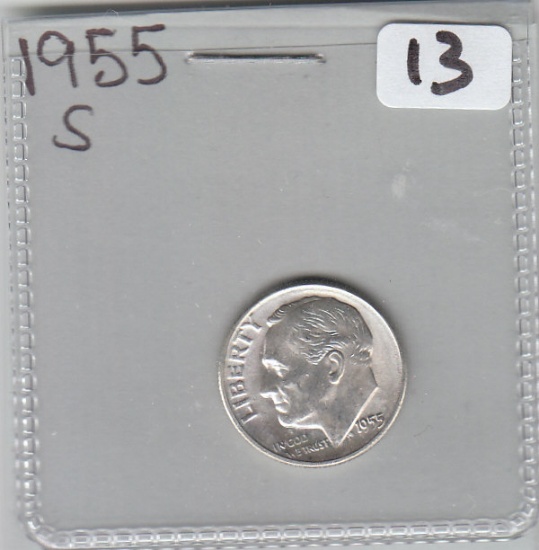 GEM 1955 S DIME