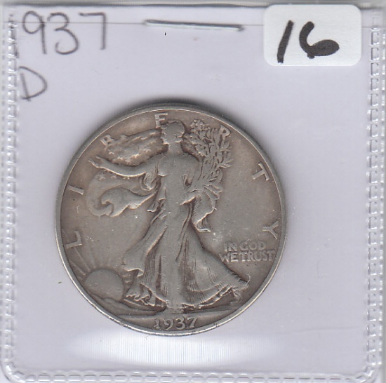 1937 D WALKING LIBERTY HALF