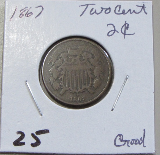 1867 2 CENT PIECE