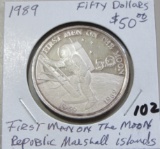 1989 $50 FIRST MAN ON THE MOON REPUBLIC MARSHALL ISLANDS