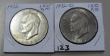 $1 1972 AND 1972 D IKES