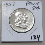 1957 PROOF FRANKLIN HALF