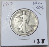 1917 WALKING LIBERTY HALF