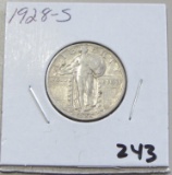 1928 S STANDING LIBERTY QUARTER