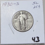 1930 S STANDING LIBERTY QUARTER