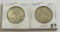 Lot of 2 - 1940-S & 1941-S Walking Liberty Half Dollar