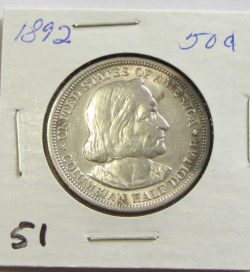 1892 Colombian Commemorative Silver Half Dollar
