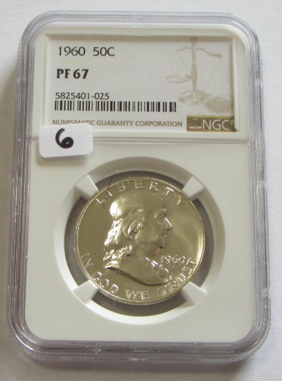 1960 FRANKLIN PROOF NGC 67