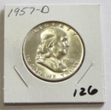 1957-D BU FRANKLIN HALF