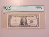 STAR $1 SILVER CERTIFICATE PCGS 58 PPQ