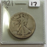 1921-S WALKING LIBERTY HALF BETTER DATE