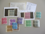 LARGE STAMP LOT SCOTT 804 871 1938 PRESIDENTIAL BLOCK