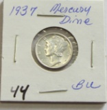 1937 Mercury Dime BU