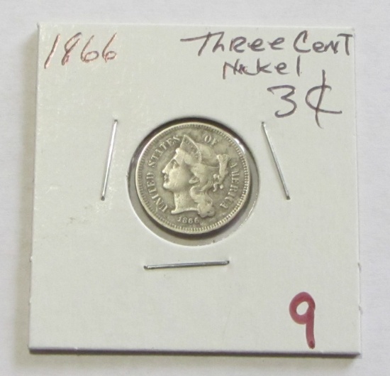 1866 THREE CENT PIECE