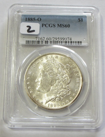 $1 1885-O MORGAN PCGS MS 60