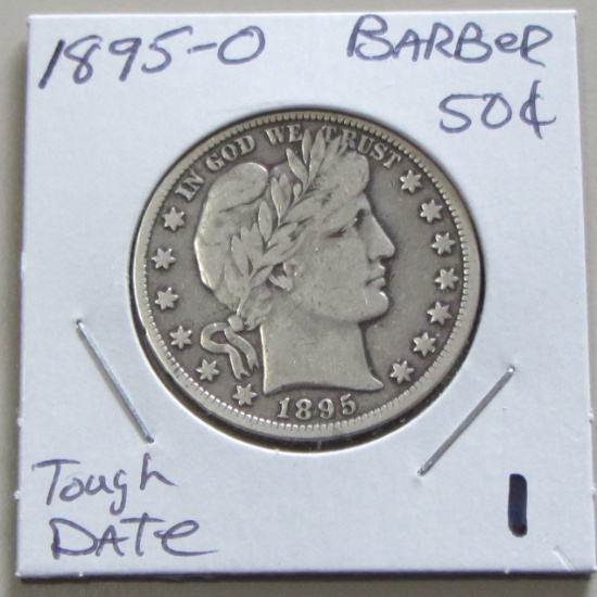 TOUGH DATE 1895-O BARBER HALF