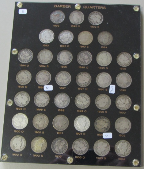 SET OF BARBER QUARTERS WITH KEY DATES 1892-1904 1896-S 1897-S
