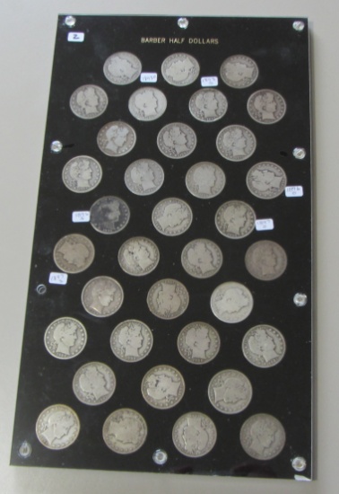 BARBER HALF DOLLAR LOT WITH KEY DATES HIGH VALUE SET