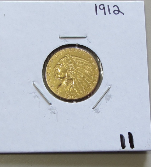 1912 $2.5 GOLD HIGH GRADE INDIAN
