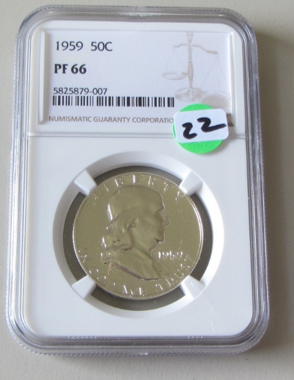 1959 PROOF FRANKLIN NGC 66