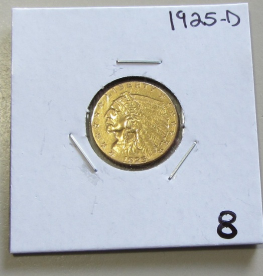 1925-D $2.5 GOLD QUARTER EAGLE INDIAN