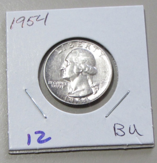 1954 BU SILVER QUARTER